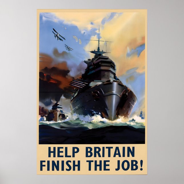 Affiche de la Royal Navy de la Seconde Guerre mond (Devant)
