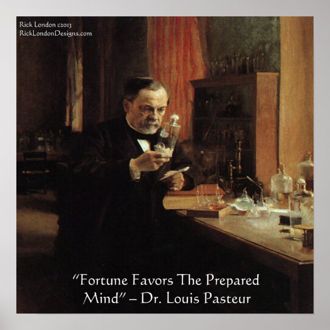 Affiche de la sagesse de Louis Pasteur "Fortune" (Devant)