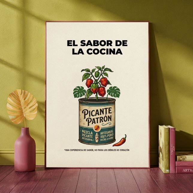 Affiche de la Sauce Piquante Rétro El Sabor De La  (Créateur téléchargé)