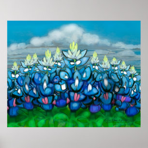 Affiche de la scène de pays Bluebonnet