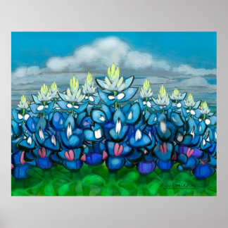 Affiche de la scène de pays Bluebonnet