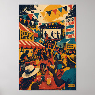 Affiche de la scène du festival de musique rétro d