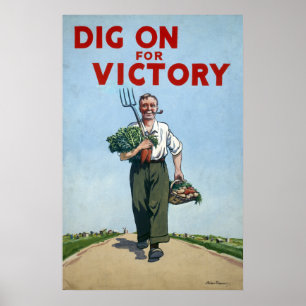 Affiche de la Seconde Guerre mondiale - Dig For Vi