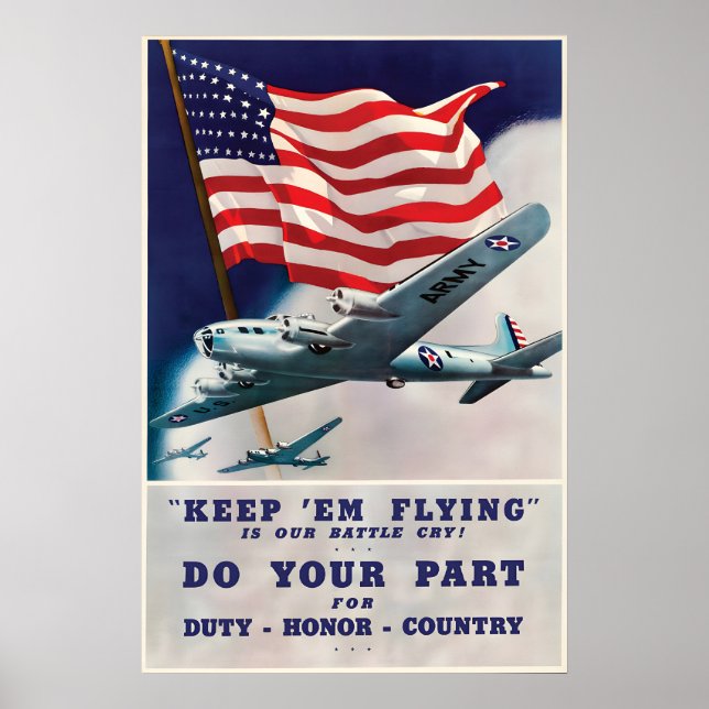 Affiche de la Seconde Guerre mondiale Force aérien (Devant)