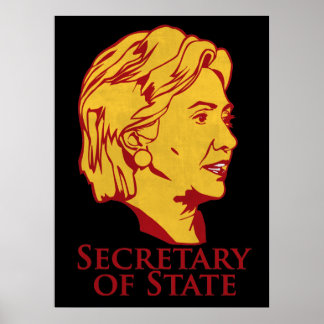 Affiche de la Secrétaire d'État Hillary Clinton