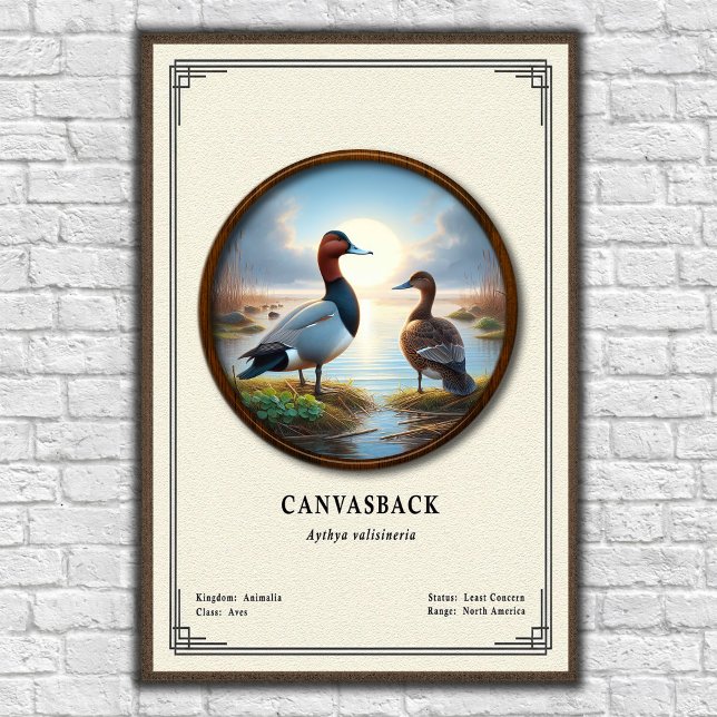 Affiche de la série de zoologie Canvasback (Créateur téléchargé)