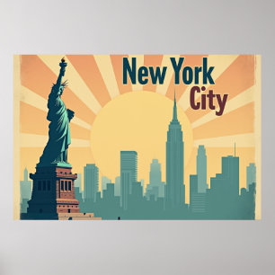 Affiche de la skyline Art Déco de New York –  36"x