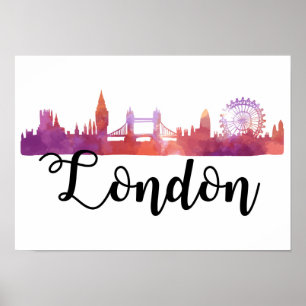 Affiche de la skyline de Londres