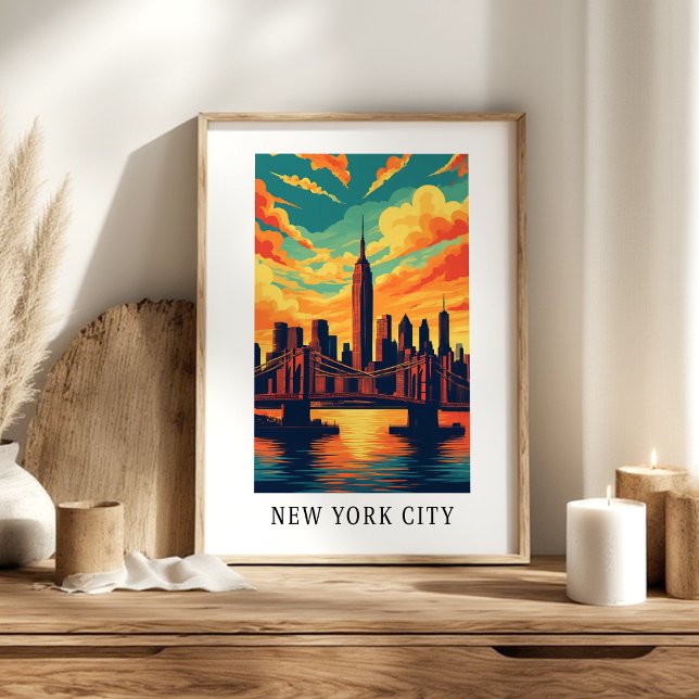 Affiche de la skyline de New York City (Créateur téléchargé)