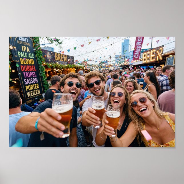 Affiche de la soirée des amis du festival de bière (Devant)