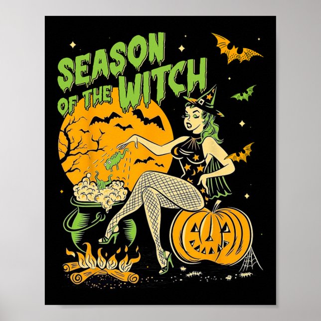 Affiche De La Sorcière Halloween Samhain (Devant)