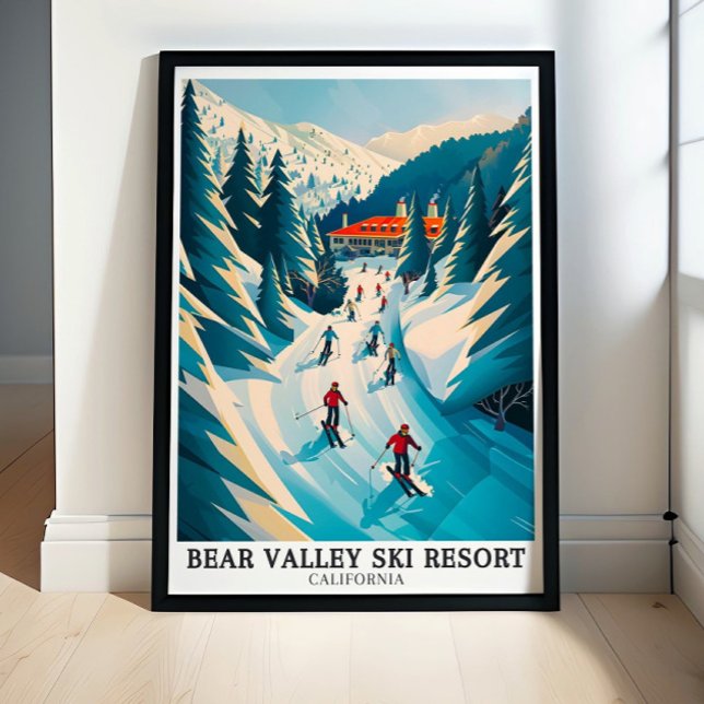 Affiche de la station de ski de Bear Valley - Affi (Créateur téléchargé)