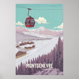 Affiche de la station de ski de Montgenèvre France