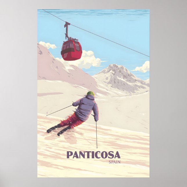 Affiche de la station de ski de Panticosa en Espag (Devant)