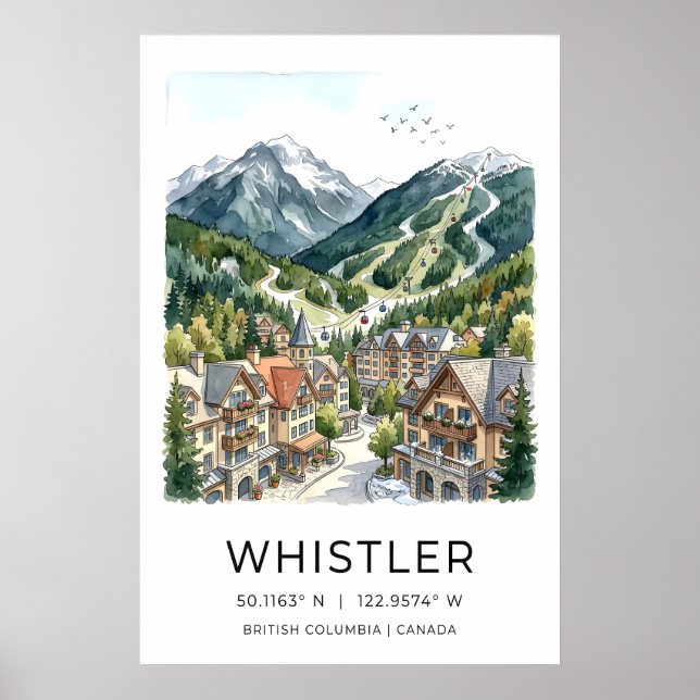 Affiche de la station de ski de Whistler Paysage a (Devant)
