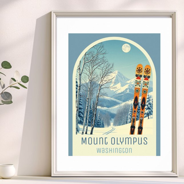 Affiche de la station de ski du mont Olympus Washi (Créateur téléchargé)