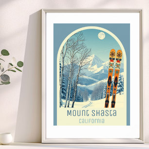 Affiche de la station de ski Mount Shasta Californ