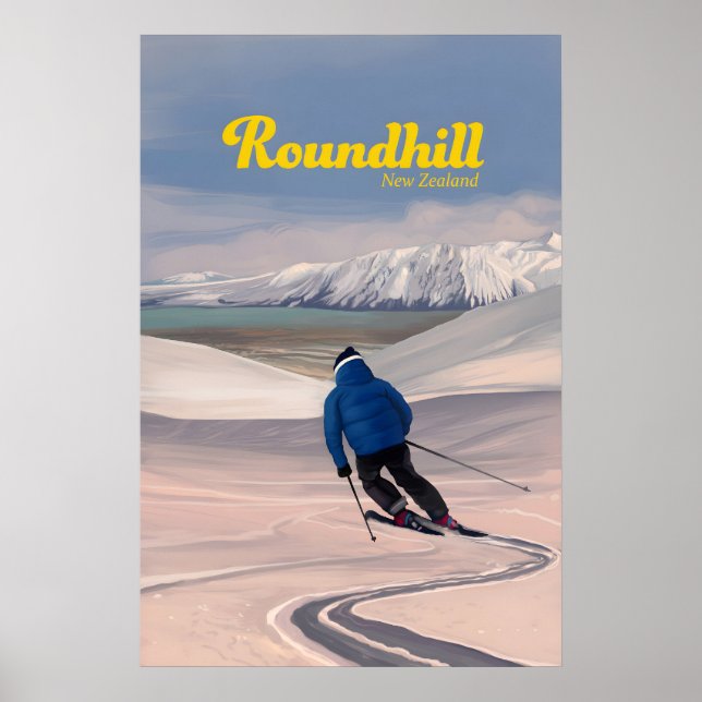 Affiche de la station de ski Roundhill Nouvelle-Zé (Devant)