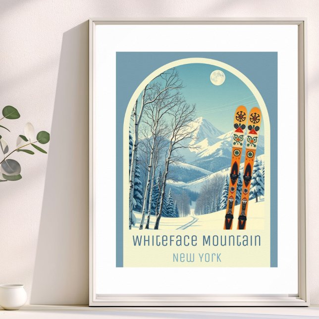 Affiche de la station de ski Whiteface Mountain Ne (Créateur téléchargé)