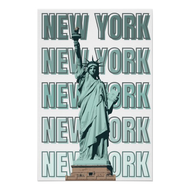 Affiche de la statue de la Liberté à New York (Devant)