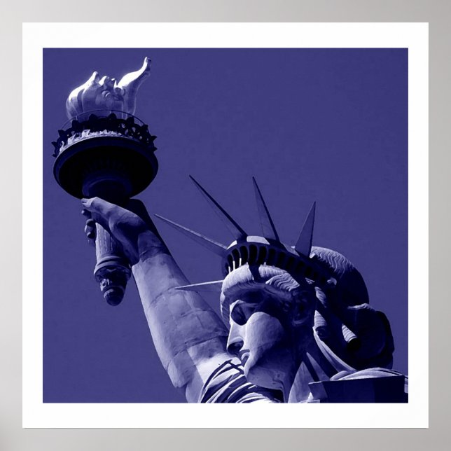 Affiche de la statue de la Liberté avec des bordur (Devant)