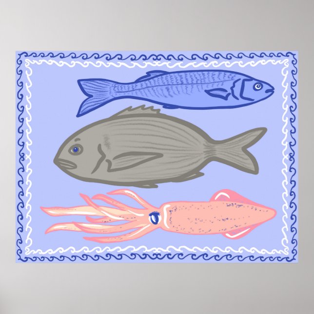 Affiche de la Taverna grecque Poisson Nourriture M (Devant)
