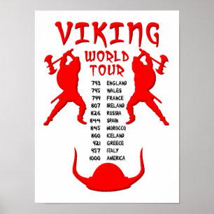 Affiche de la tournée mondiale des Vikings