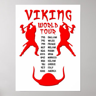 Affiche de la tournée mondiale des Vikings