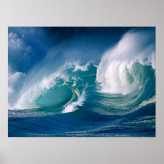 affiche de la vague océanique