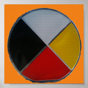 Affiche de la valeur de la roue de médecine