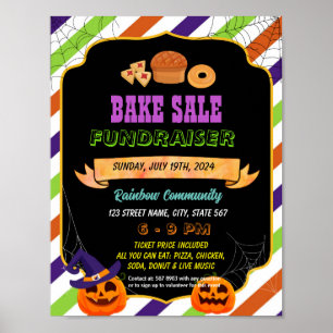 Affiche de la vente de gâteaux d'Halloween
