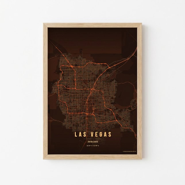 Affiche de la ville de Las Vegas, impression, cart (Créateur téléchargé)