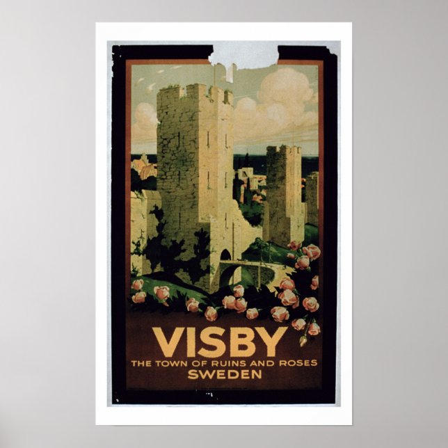 Affiche de la ville de Visby, Suède (colo (Devant)