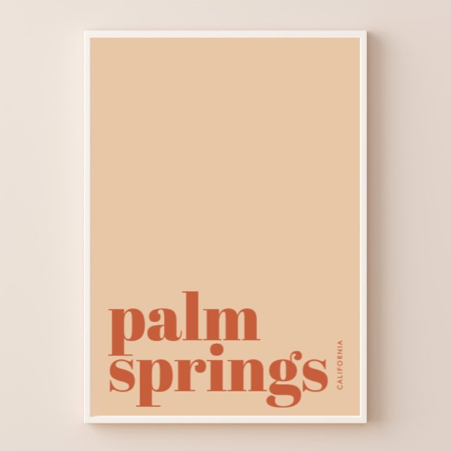 Affiche de la ville désertique de Palm Springs Cal (Créateur téléchargé)
