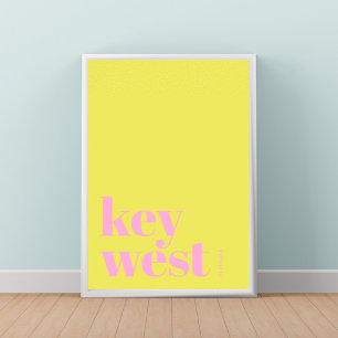 Affiche de la ville moderne de Key West Floride
