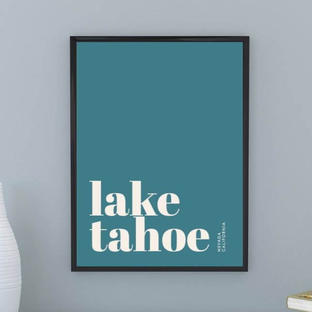 Affiche de la ville moderne de Lake Tahoe Nevada C (Créateur téléchargé)