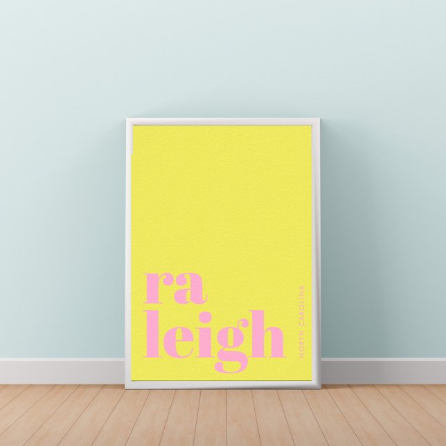 Affiche de la ville moderne de Raleigh Caroline du (Créateur téléchargé)
