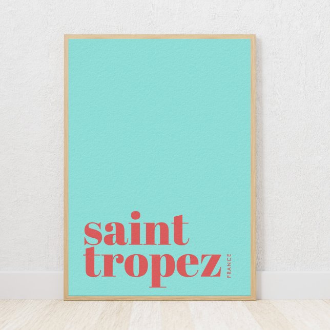Affiche de la ville moderne de Saint St. Tropez Fr (Créateur téléchargé)