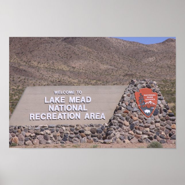Affiche de la zone récréative du lac Meade (Devant)
