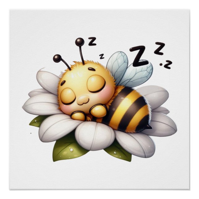 Affiche de l'abeille mignonne (Devant)