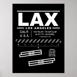 Affiche de l'aéroport international de Los Angeles