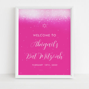 Affiche de l'Affiche de bienvenue Bat mitzvah Glam