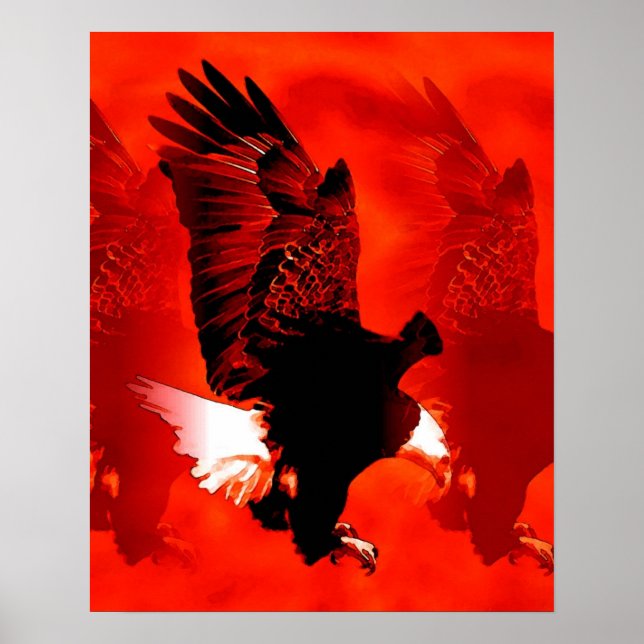 Affiche de l'aigle à l'atterrissage - Affiches de  (Devant)
