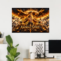 Affiche de l'aigle de fantaisie de l'esprit animal
