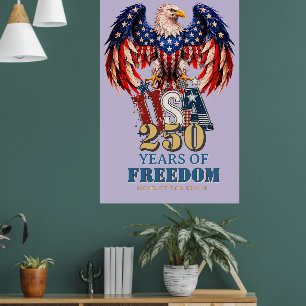 Affiche de l'aigle patriotique Portrait Version Vi