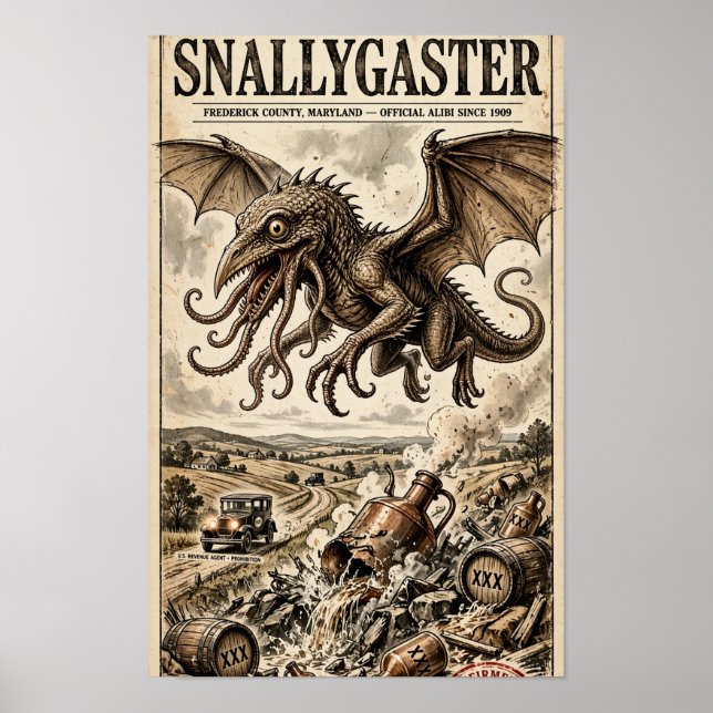 Affiche de l'alibi du bootlegger Snallygaster (Devant)