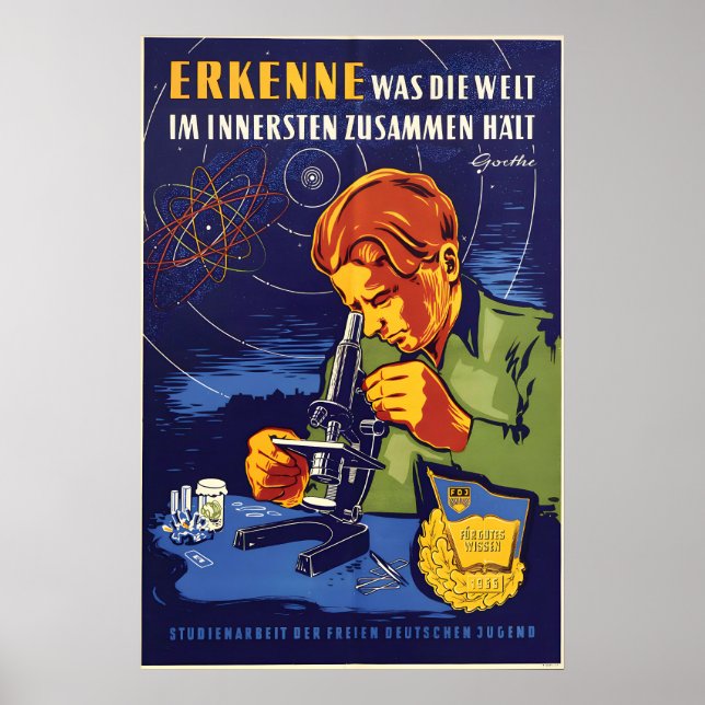 Affiche de l'Allemagne de l'Est Travaux pratiques  (Devant)