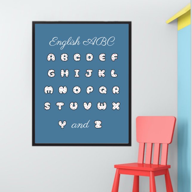 Affiche de l'alphabet ABC anglais pour les enfants (Créateur téléchargé)