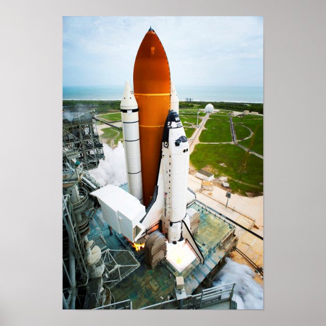 Affiche de lancement de la navette spatiale STS-13 (Devant)