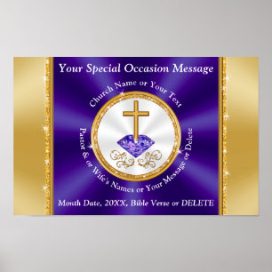 Affiche de l'anniversaire de l'église Décorations 